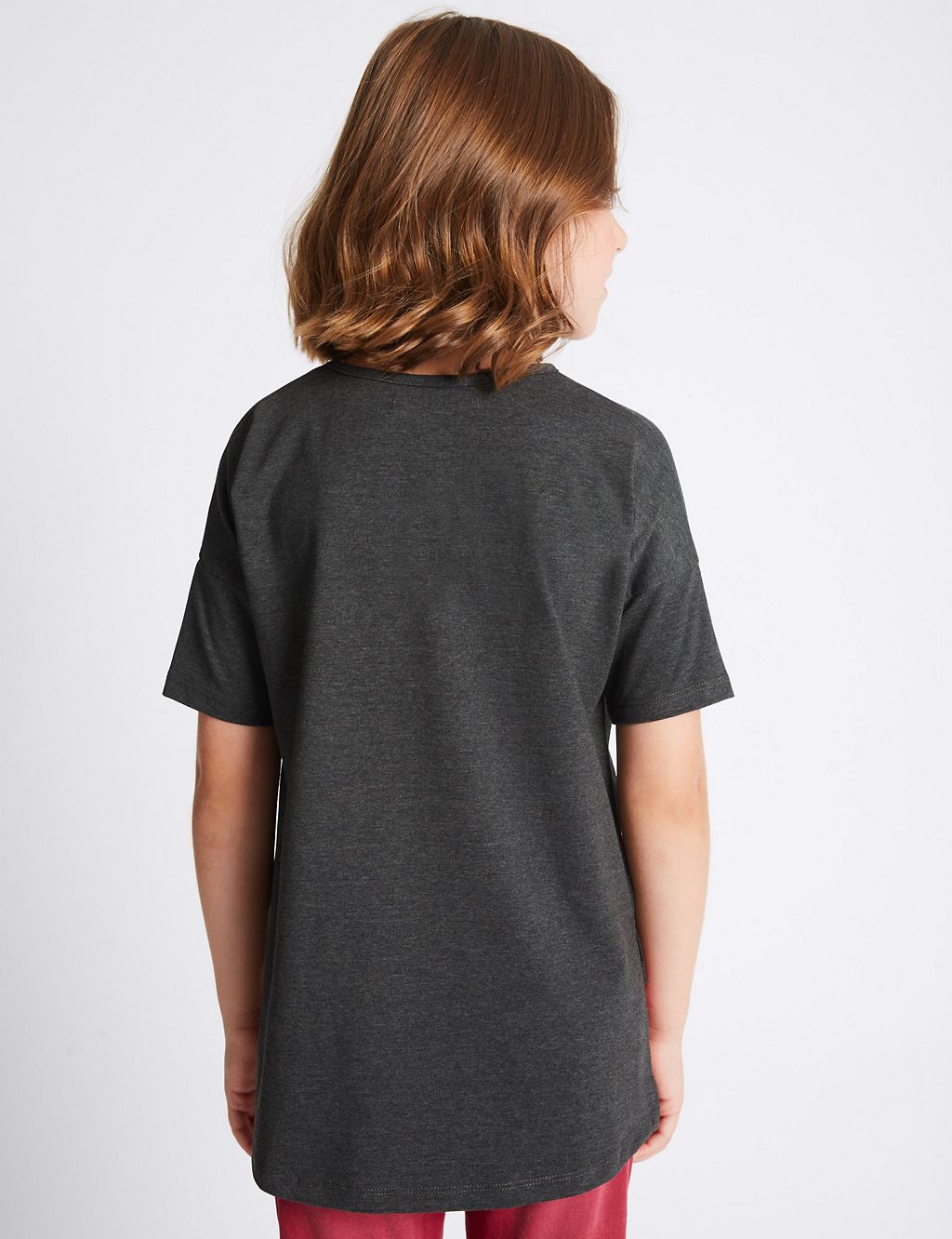 Cotton Blend Crew Neck Top (3-14 Years) 2 of 4