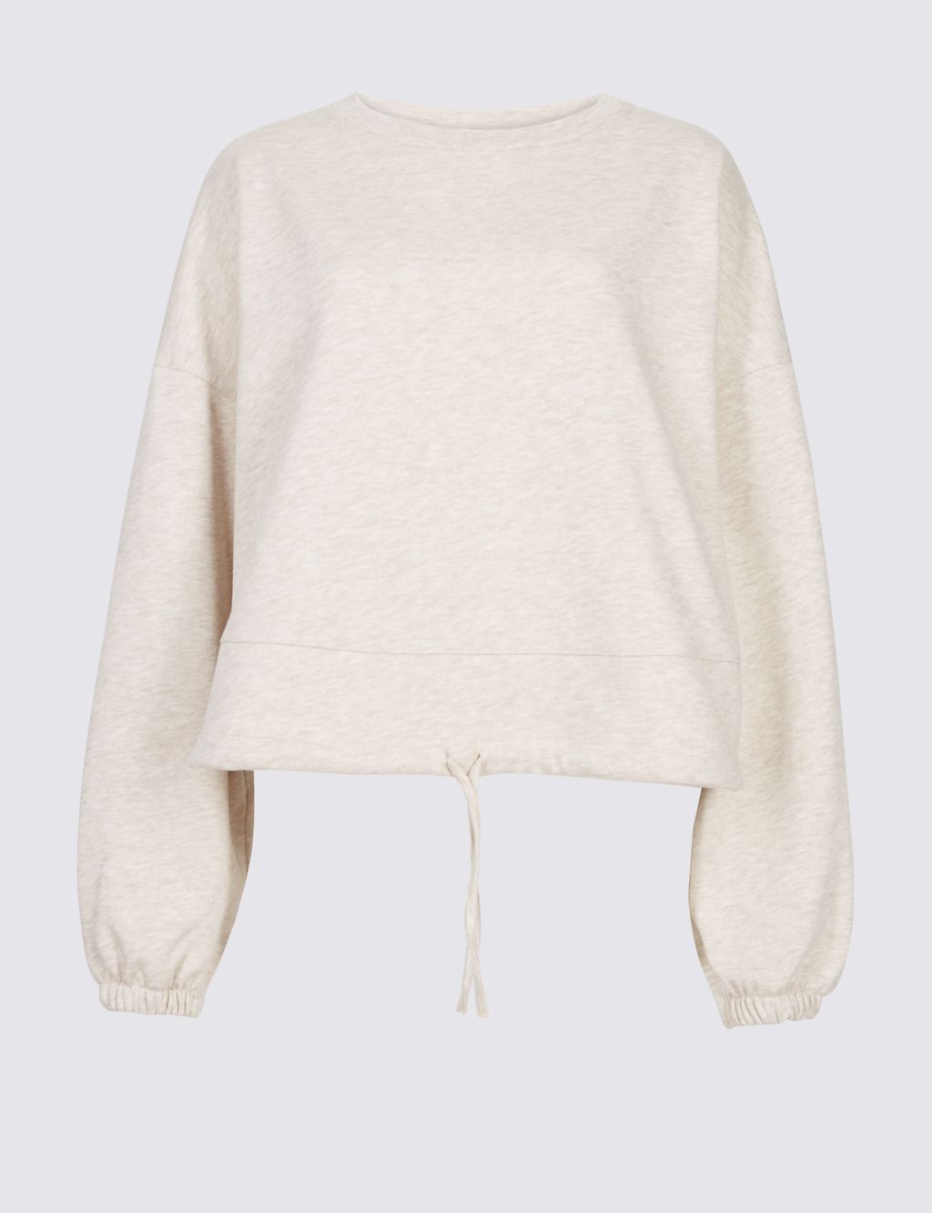 Cotton Blend Cropped Sweatshirt 1 of 4