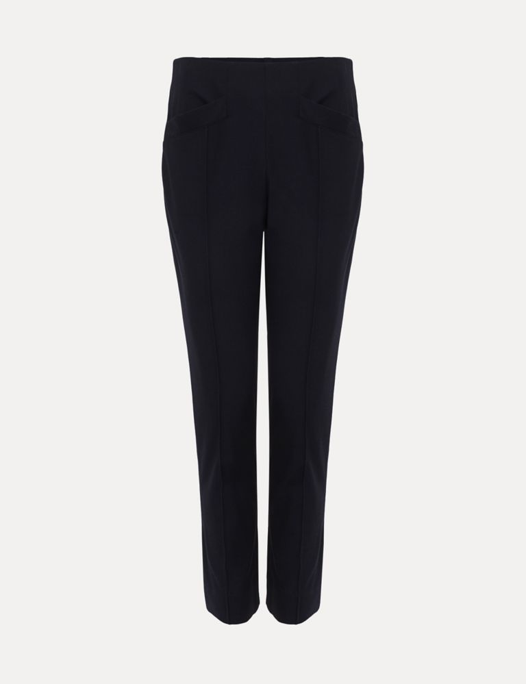 Cotton Blend Cropped Trousers with Stretch 2 of 6