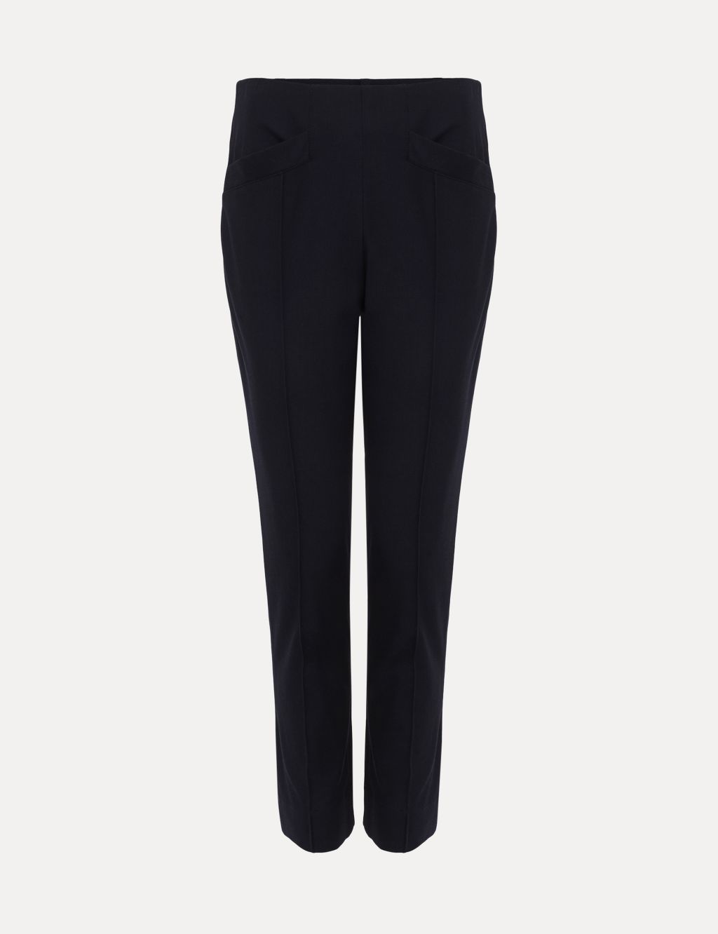 Cotton Blend Cropped Trousers with Stretch 1 of 6