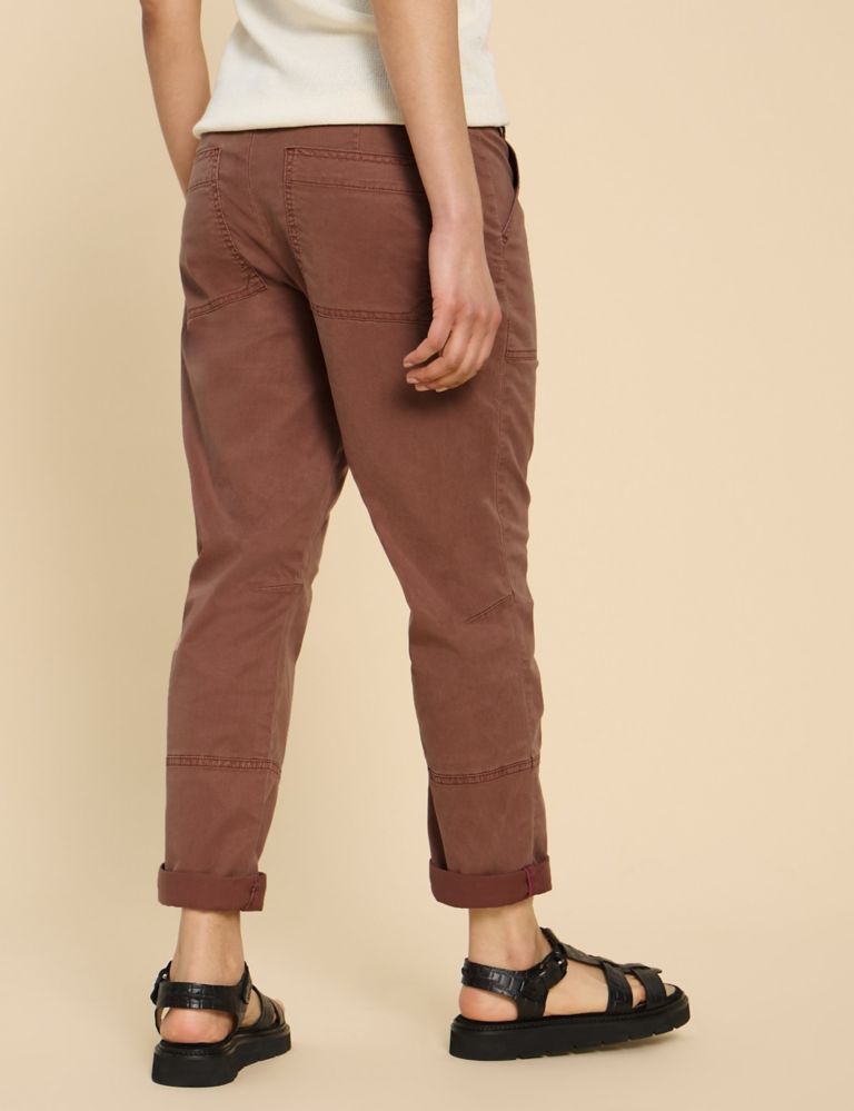 Cotton Blend Cropped Trousers 4 of 5