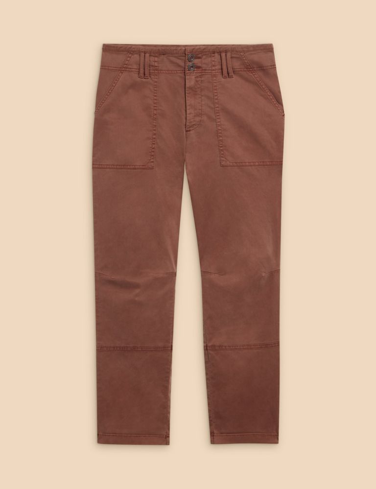 Cotton Blend Cropped Trousers 2 of 5