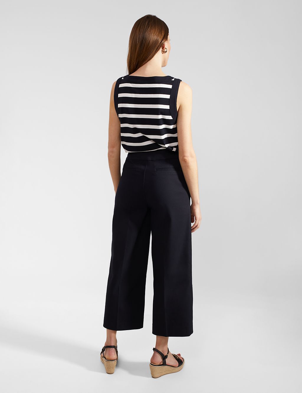 Cotton Blend Cropped Trousers 2 of 6