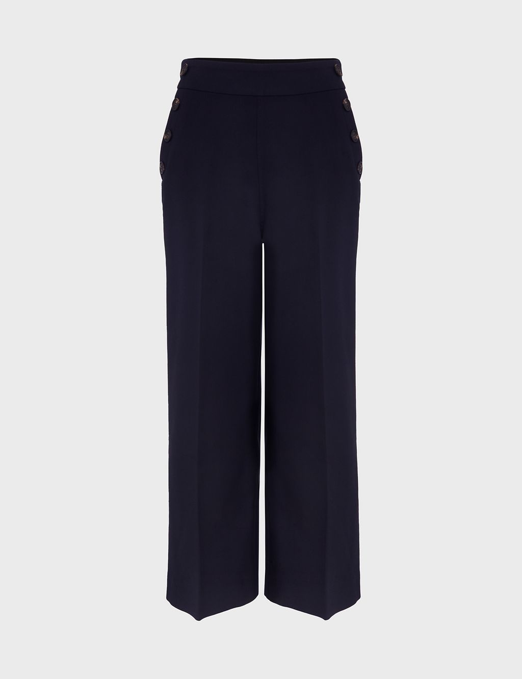 Cotton Blend Cropped Trousers 1 of 6