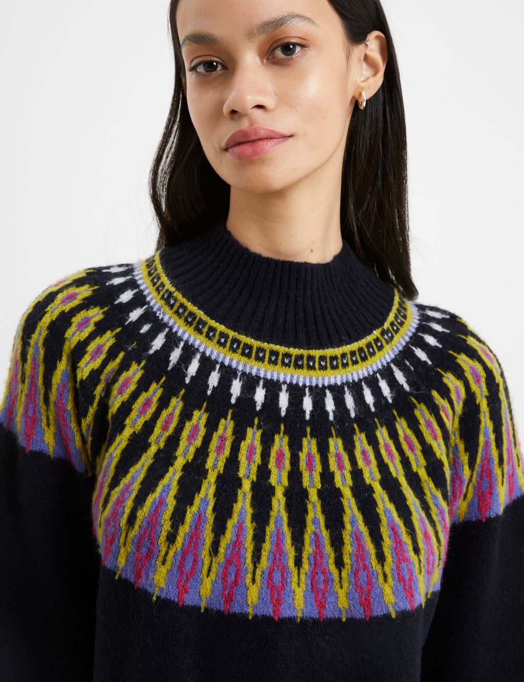 Cotton Blend Fair Isle Jumper | French Connection | M&S