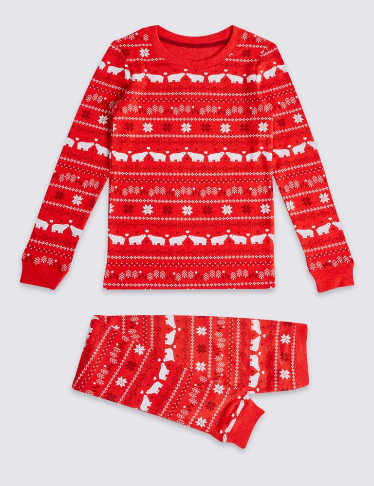 Cotton Blend Fairisle Thermal Set (18 Months -16 Years) 2 of 4