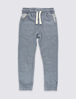 Cotton Blend Fashion Joggers (5-14 Years) Image 2 of 3