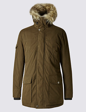 Cotton Blend Faux Fur Parka with Stormwear™ Image 2 of 7