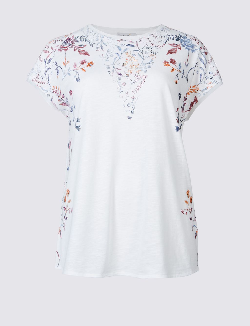 Cotton Blend Floral Print Jersey Top 1 of 2