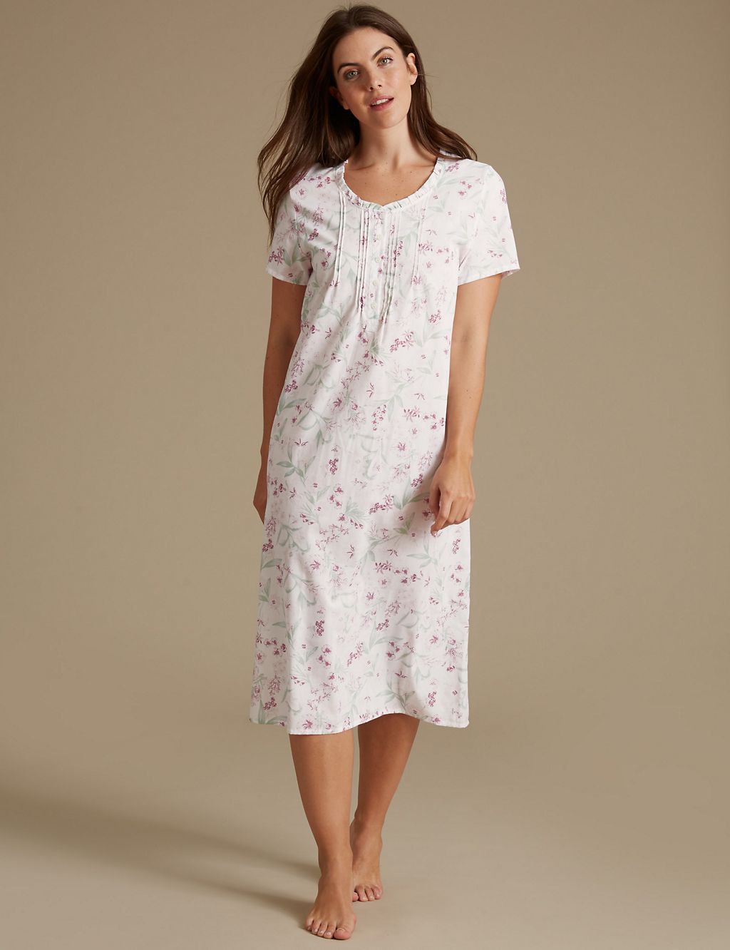 Cotton Blend Floral Print Nightdress 3 of 5