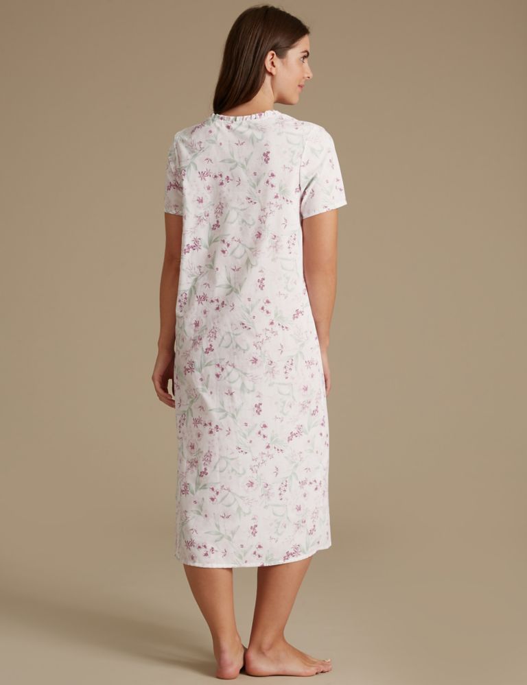 Cotton Blend Floral Print Nightdress 3 of 5
