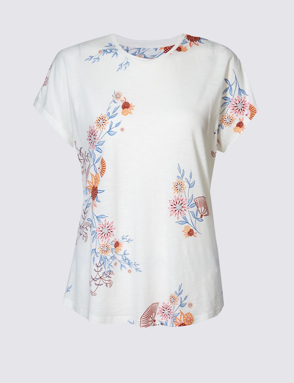 Cotton Blend Floral Print T-Shirt 1 of 4