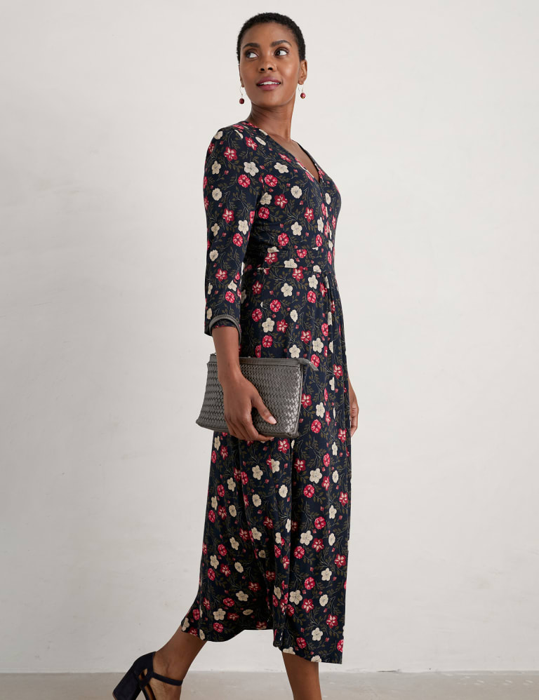 M&s floral midi dress sale
