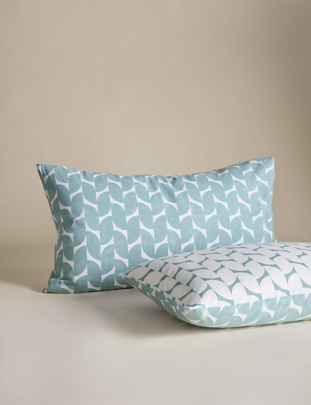 Cotton Blend Geometric Bedding Set M&S Collection M&S