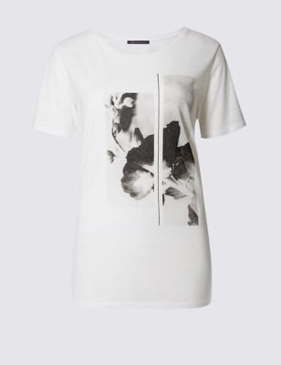 Cotton Blend Graphic Print T-Shirt Image 2 of 4
