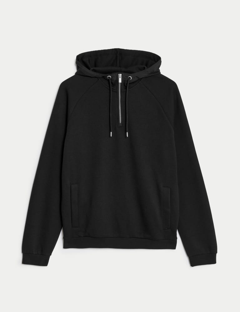 Cotton Blend Half Zip Hoodie | Autograph | M&S