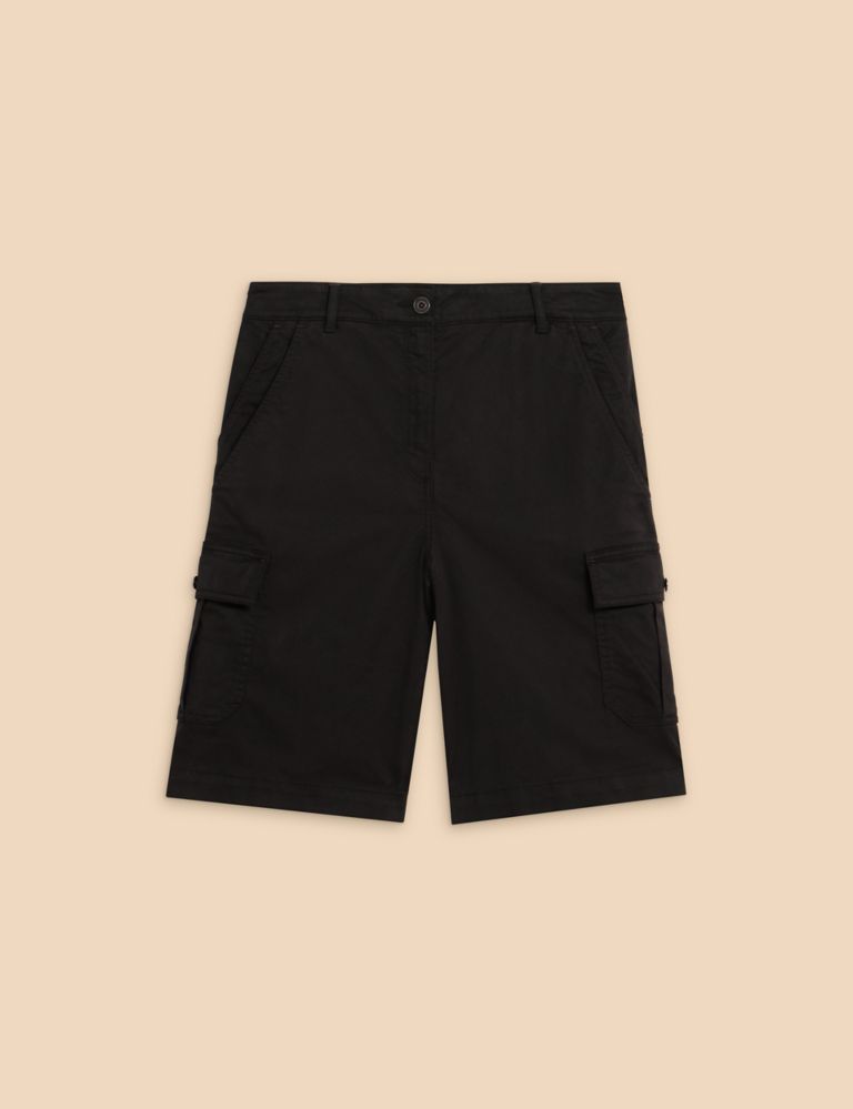 Cotton Blend Knee Length Cargo Shorts 2 of 6