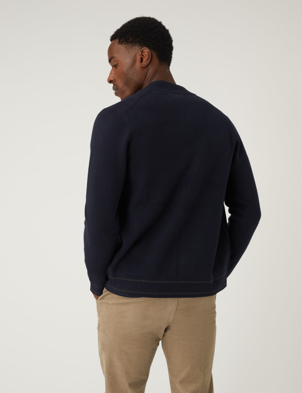 Cotton Blend Knitted Bomber 4 of 5