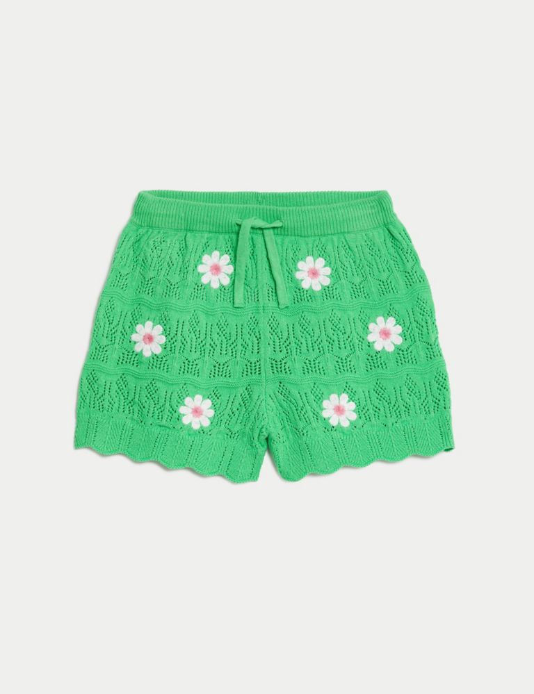 Cotton Blend Knitted Shorts (2-8 Yrs) 2 of 5