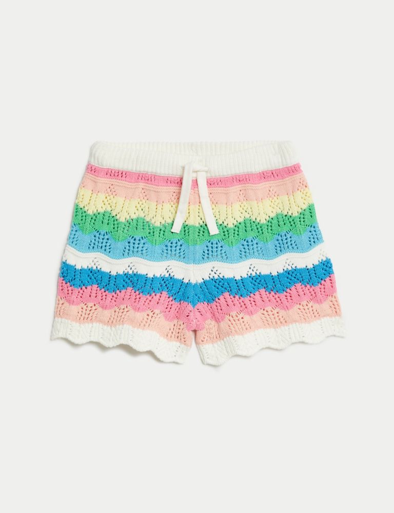 Cotton Blend Knitted Shorts (2-8 Yrs) 3 of 6