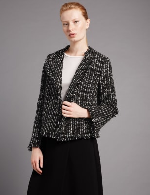 Cotton Blend Linton Tweed Jacket | Autograph | M&S