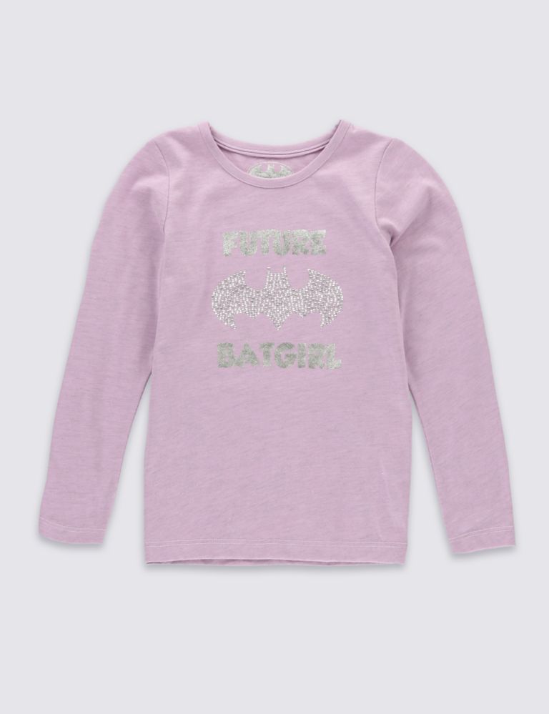 Cotton Blend Long Sleeve Top (1-7 Years) 2 of 5