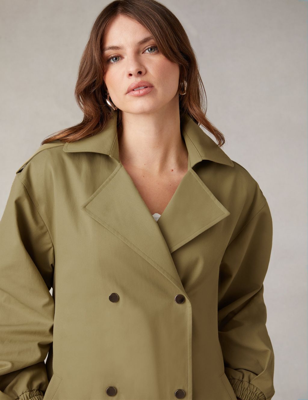 Cotton Blend Longline Trench Coat 6 of 11