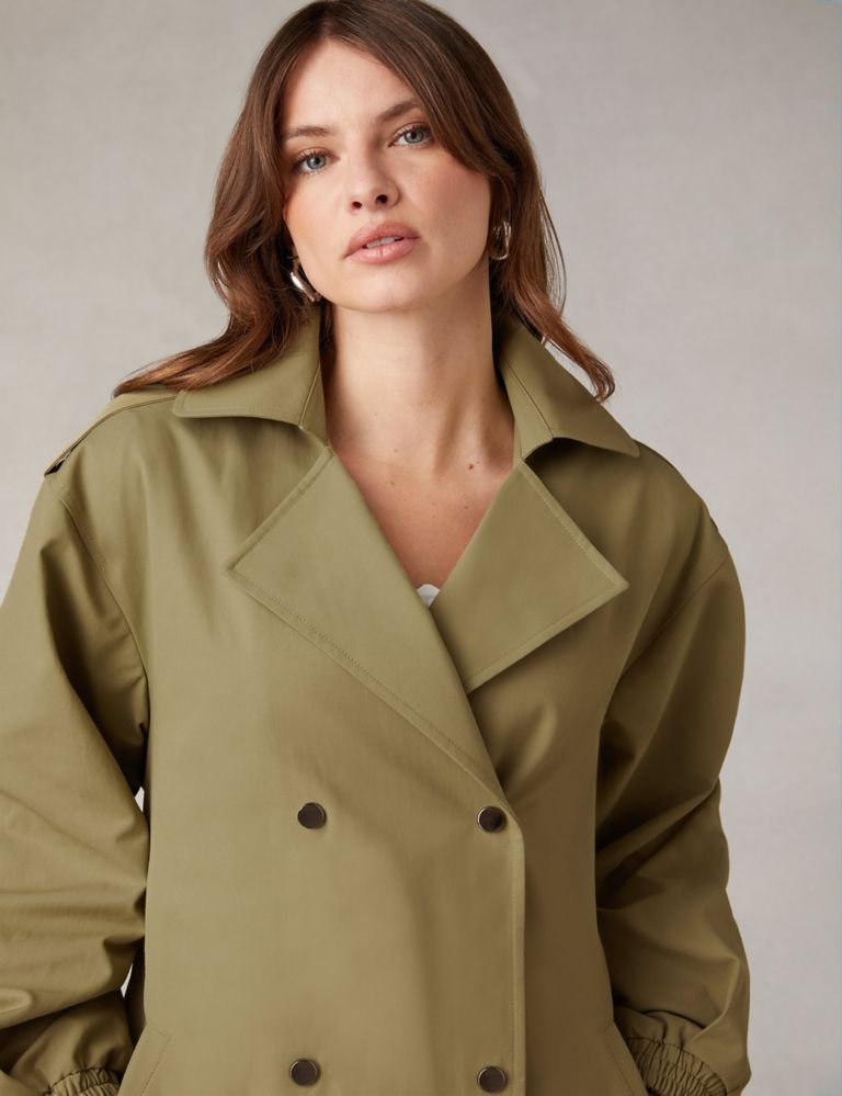 Cotton Blend Longline Trench Coat 8 of 11