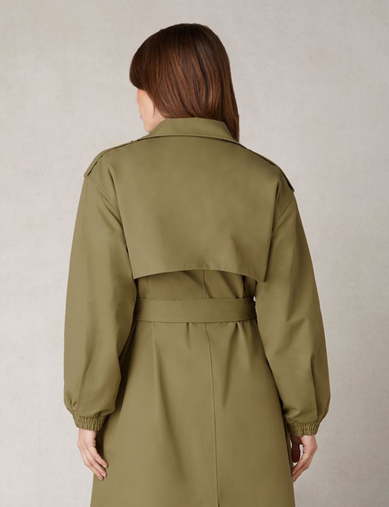 Cotton Blend Longline Trench Coat 10 of 11