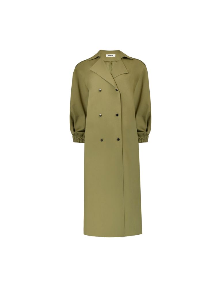 Cotton Blend Longline Trench Coat 2 of 11
