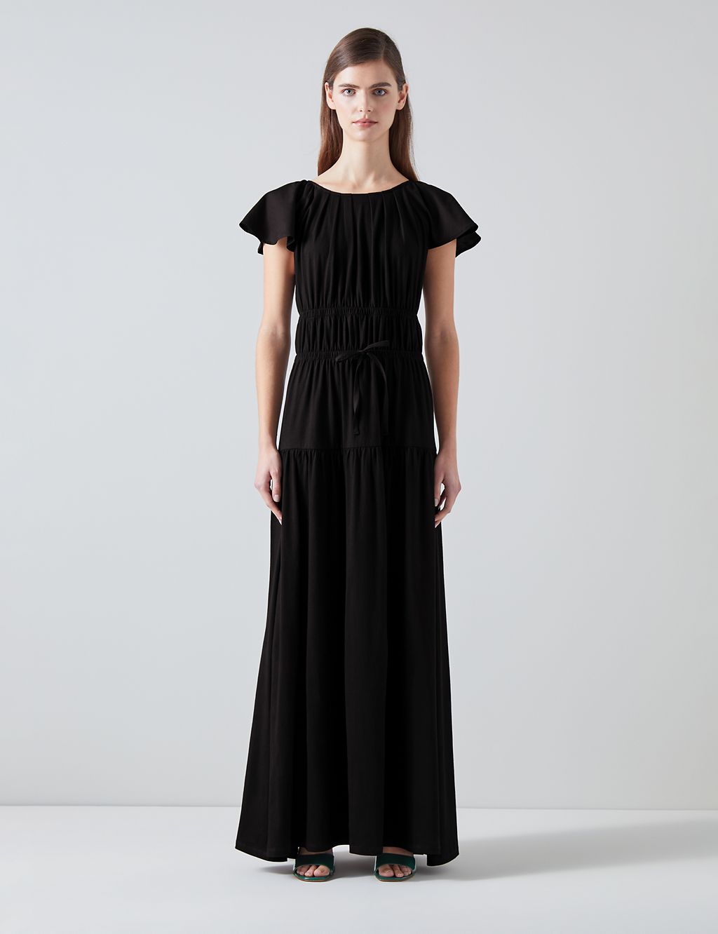 Cotton Blend Maxi Tiered Dress 3 of 4