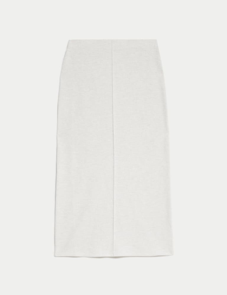 Cotton Blend Midaxi Skirt