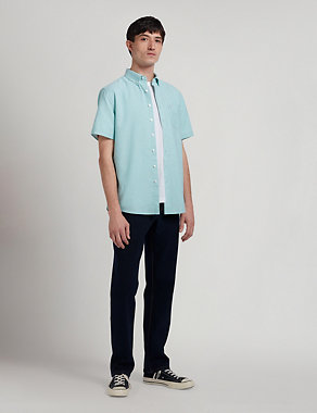 Cotton Blend Oxford Shirt Image 2 of 3