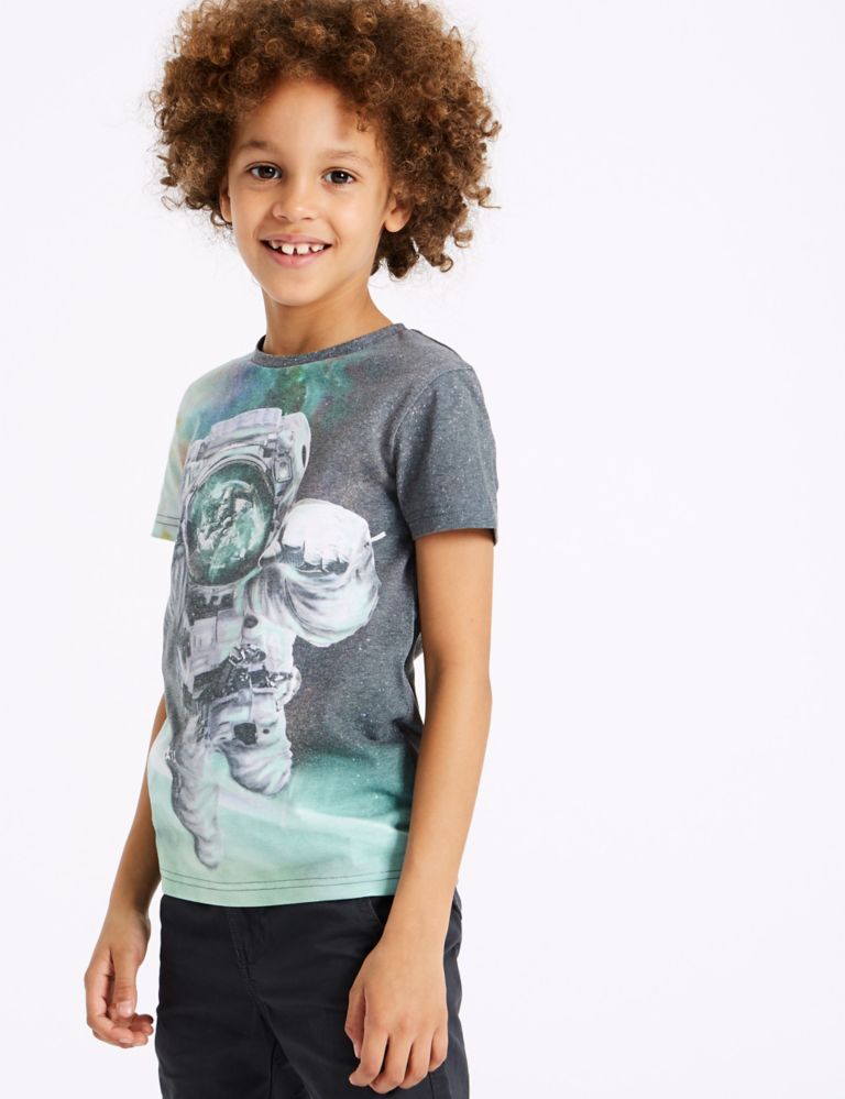 Cotton Blend Photographic Top (3-16 Years) 1 of 6