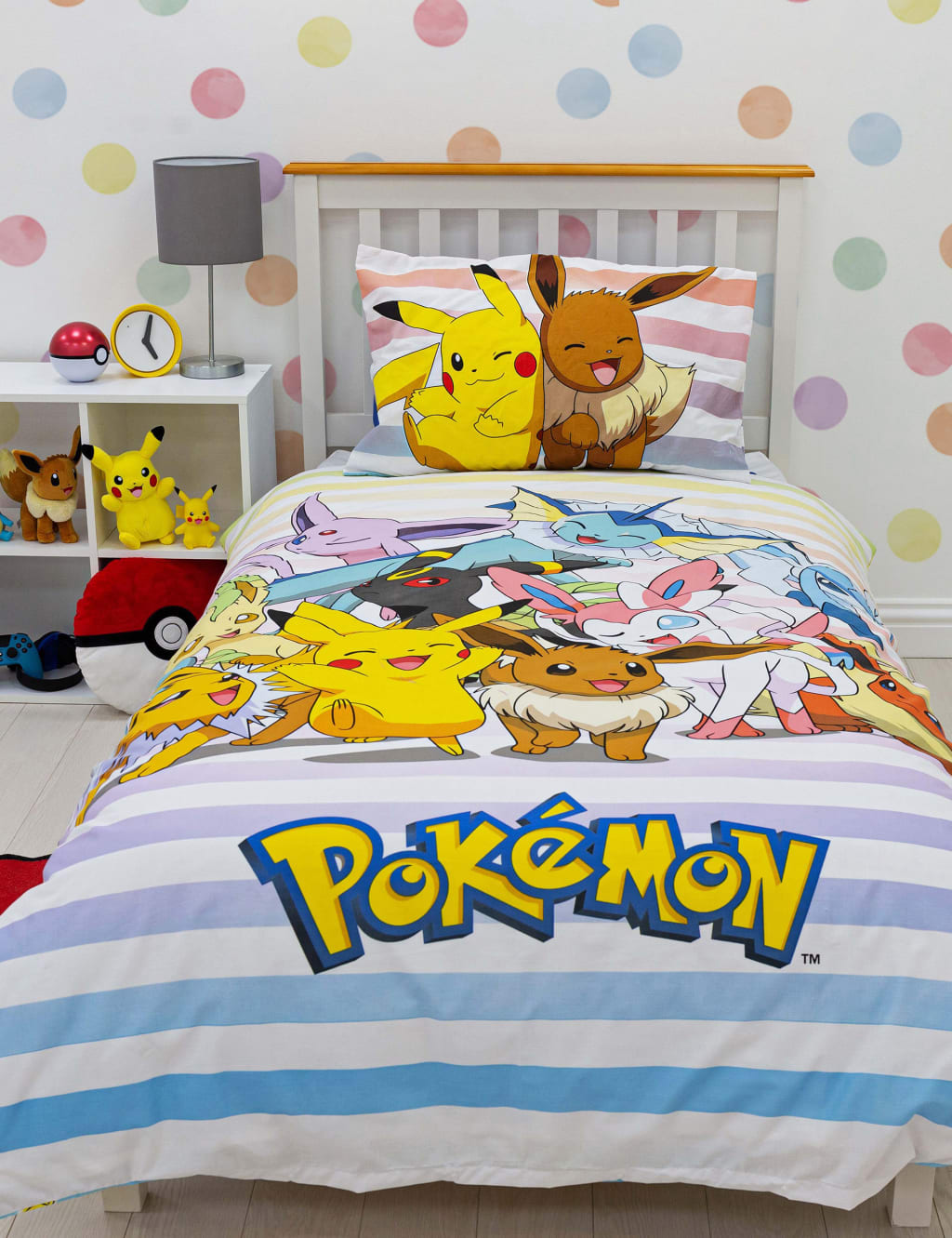 Cotton Blend Pok mon Single Bedding Set M S