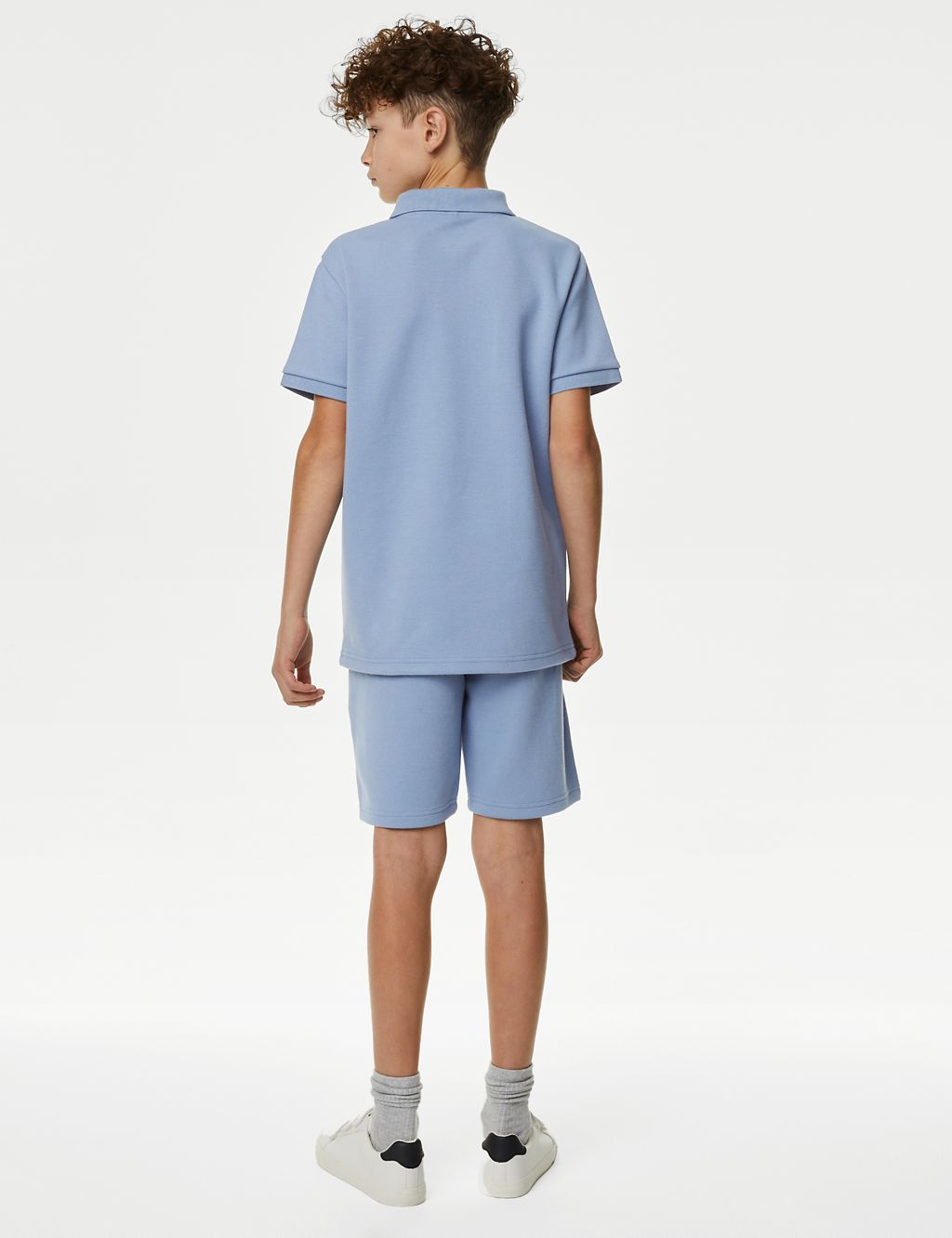 Cotton Blend Polo Shirt and Shorts Set (6-16 Yrs) 5 of 6