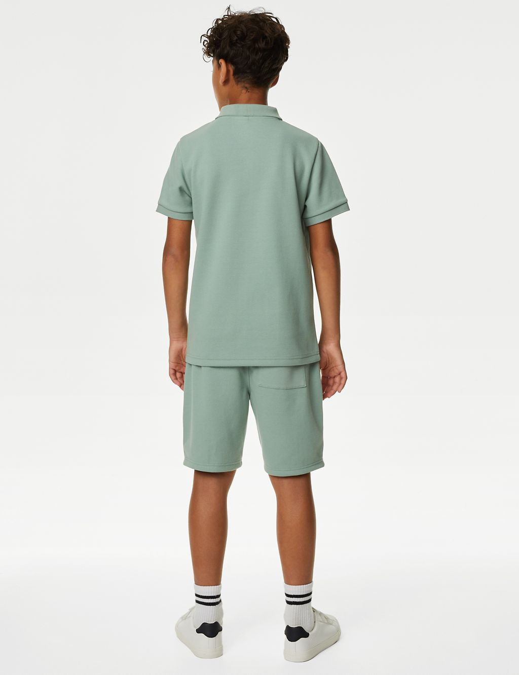 Cotton Blend Polo Shirt and Shorts Set (6-16 Yrs) 4 of 5