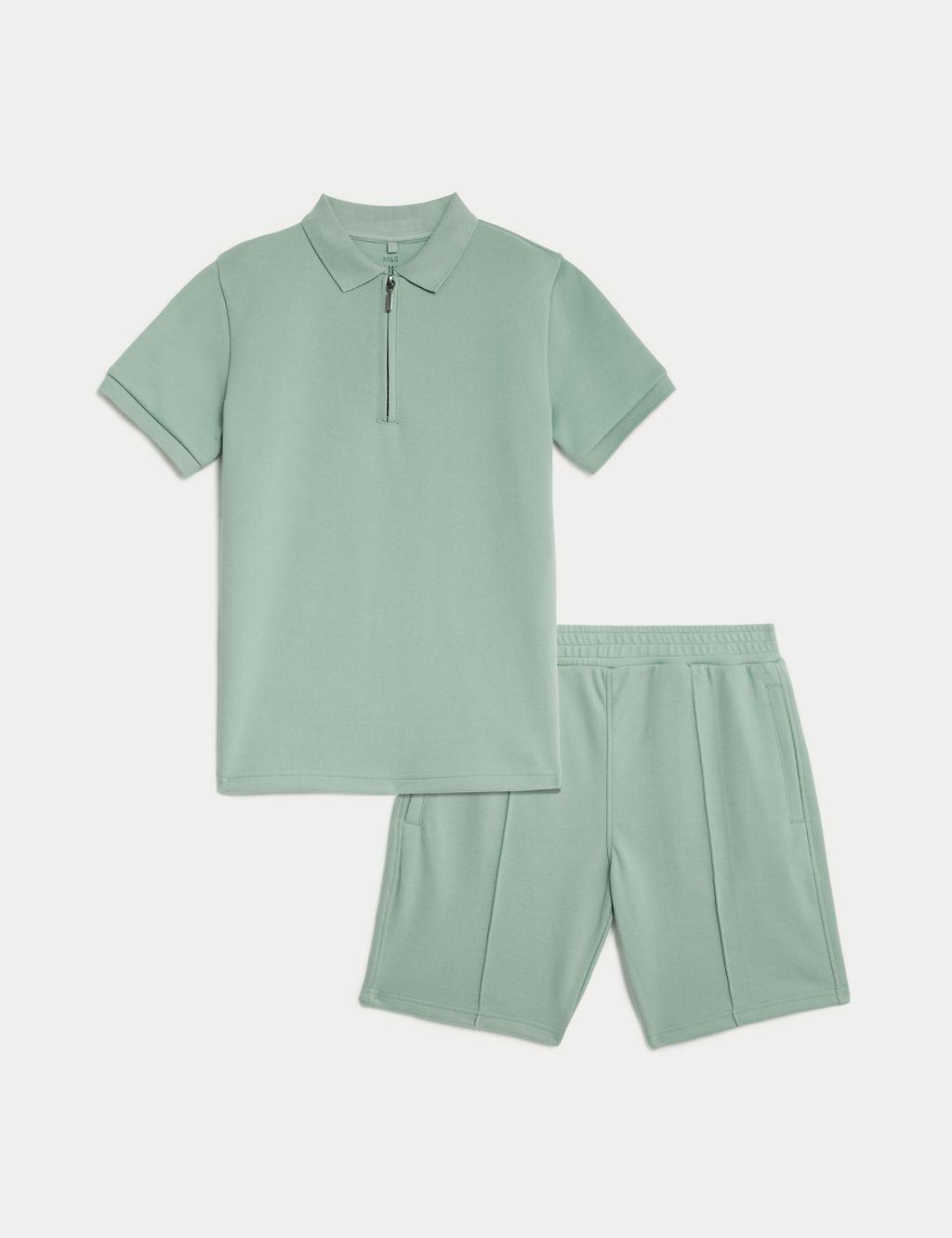 Cotton Blend Polo Shirt and Shorts Set (6-16 Yrs) 1 of 5