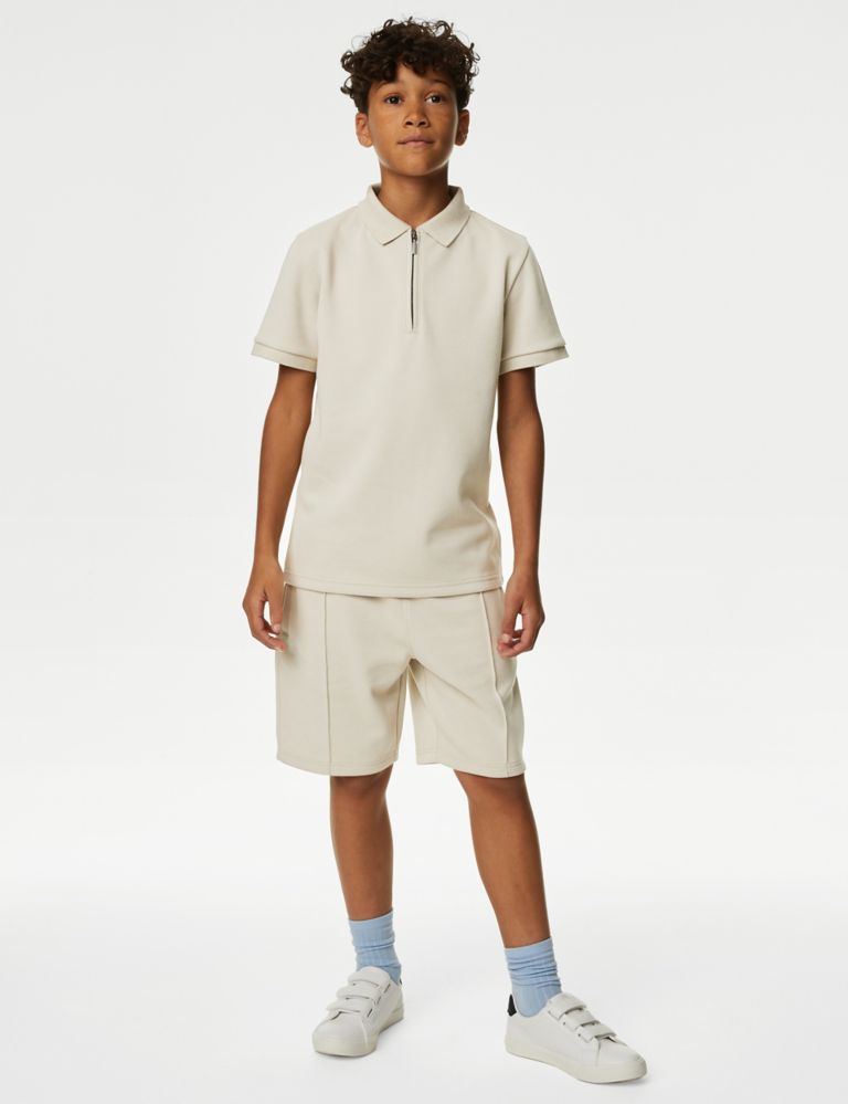 Cotton Blend Polo Shirt and Shorts Set (6-16 Yrs) 3 of 5