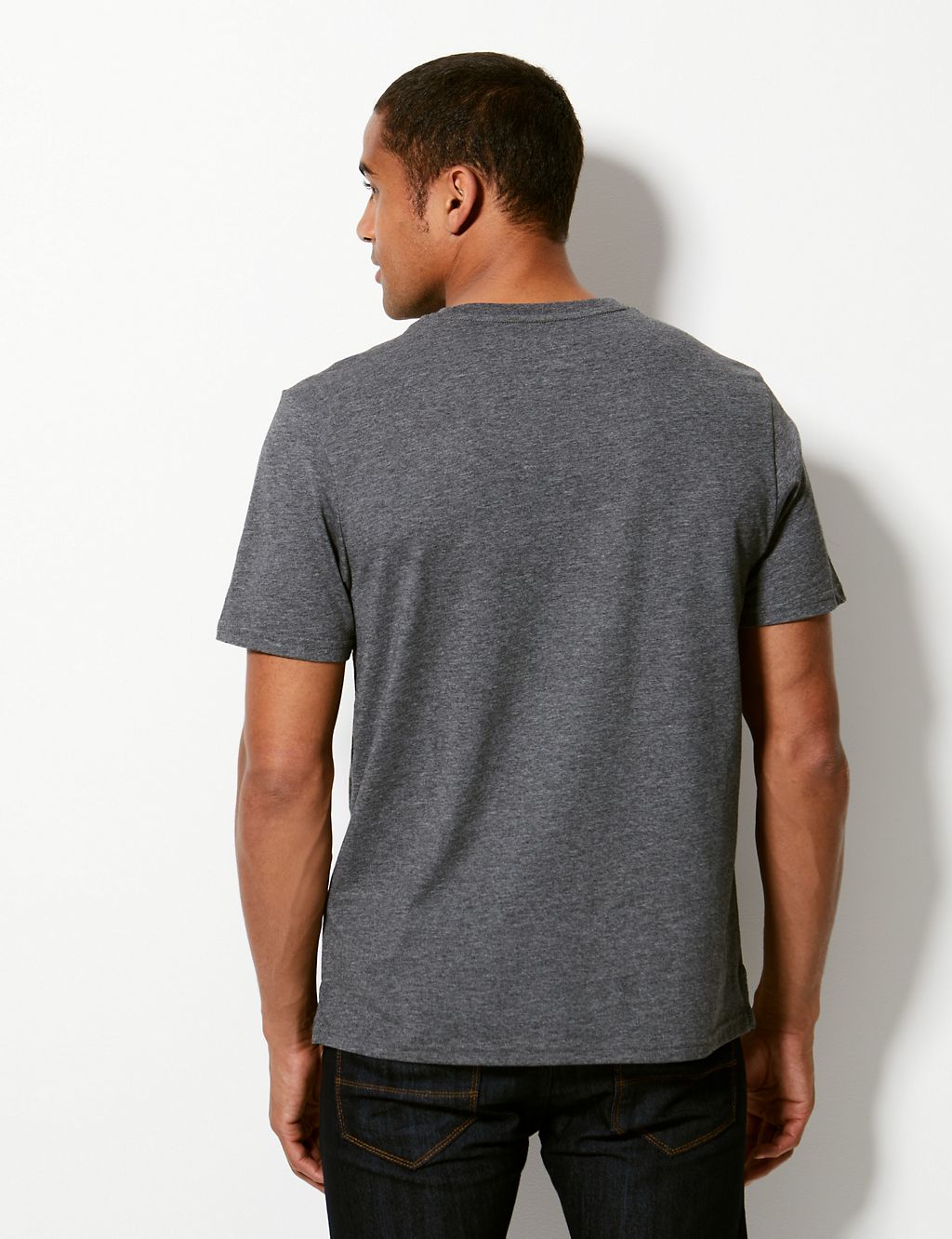 Cotton Blend Printed Crew Neck T-Shirt 4 of 4