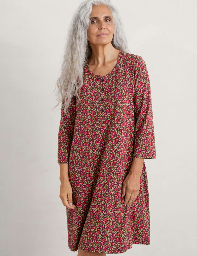 Cotton Blend Printed Nightdress Seasalt Cornwall M S