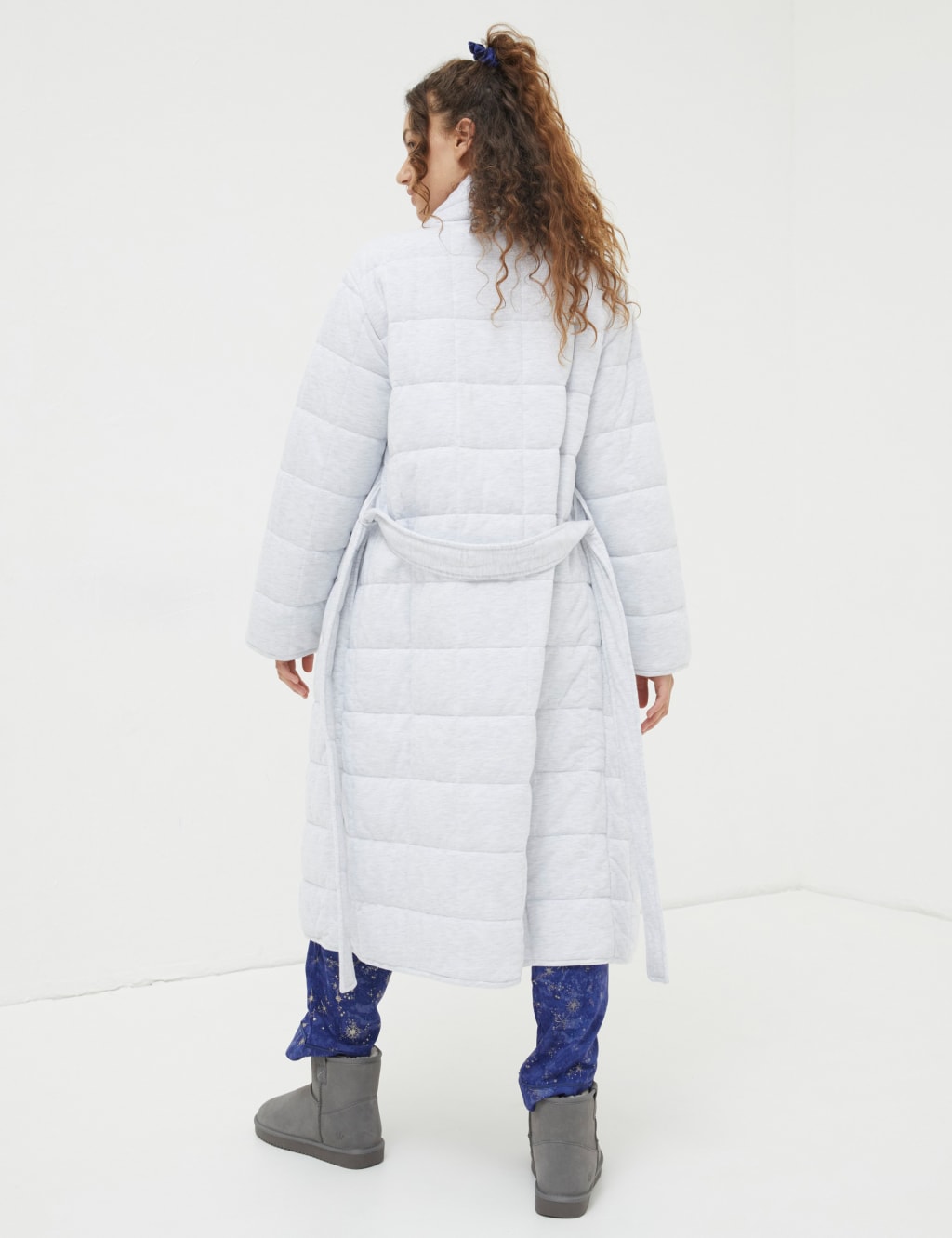 Cotton Blend Quilted Dressing Gown FatFace M&S