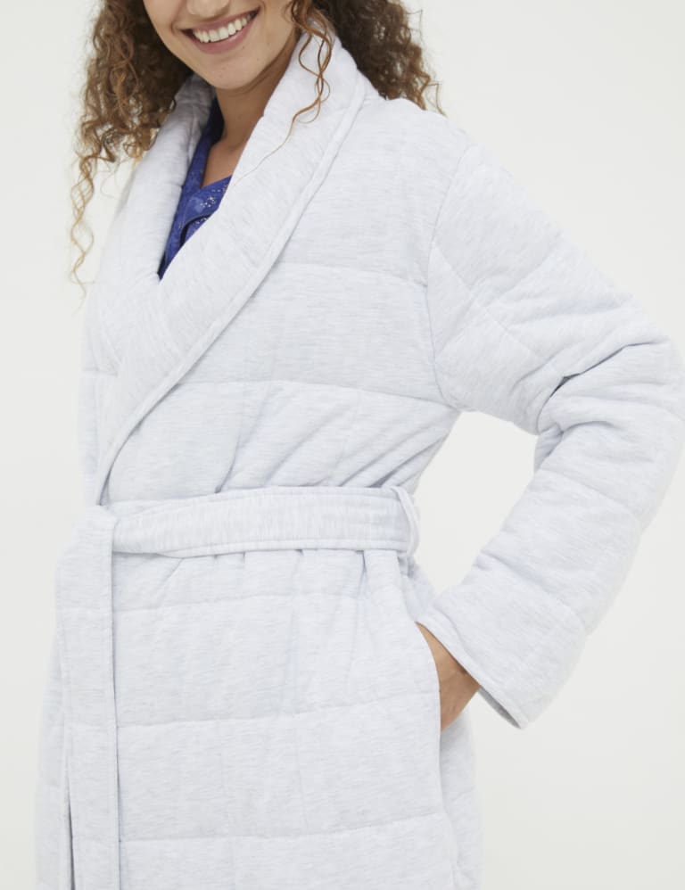 Cotton Blend Quilted Dressing Gown FatFace M S