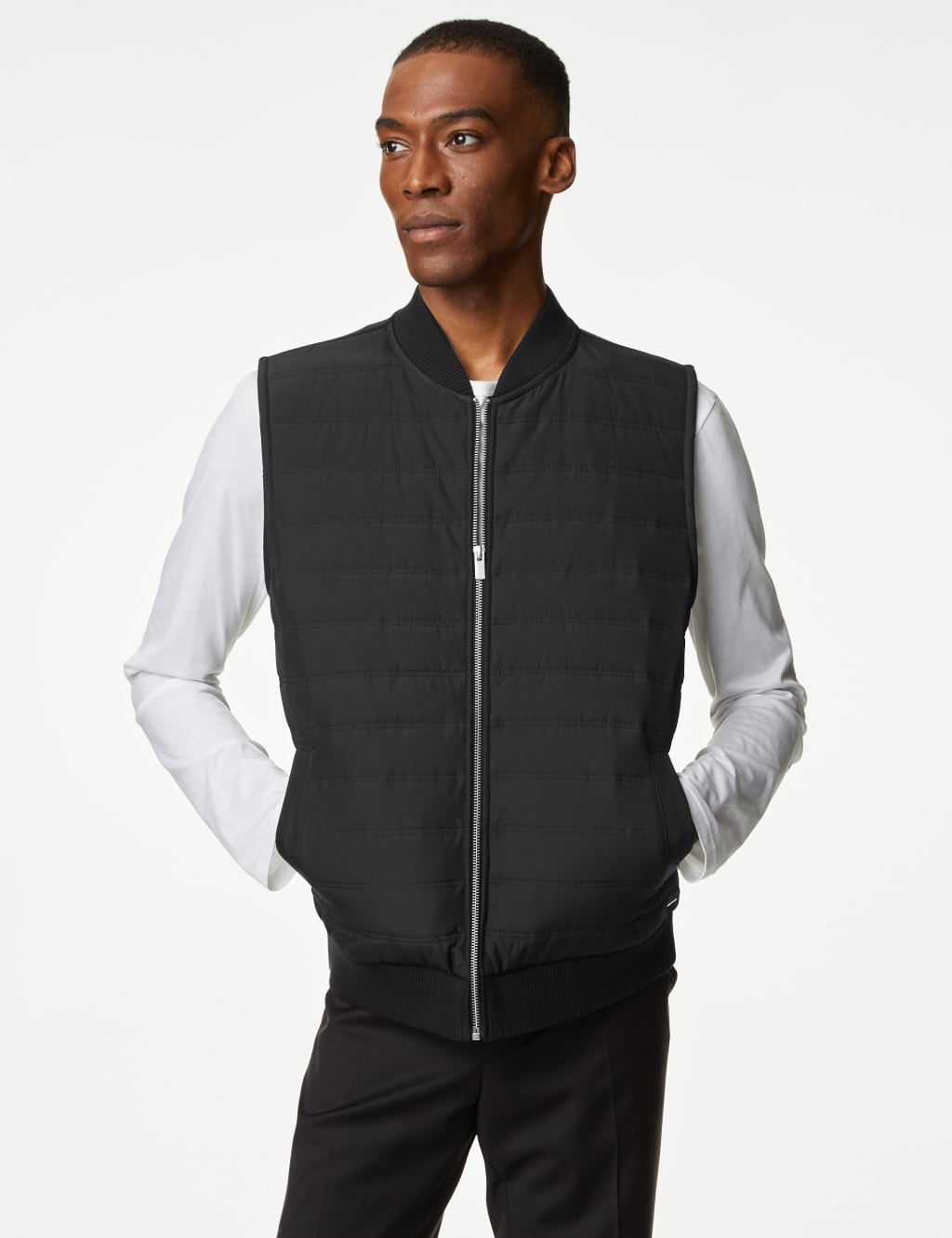 Cotton Blend Quilted Gilet | Autograph | M&S