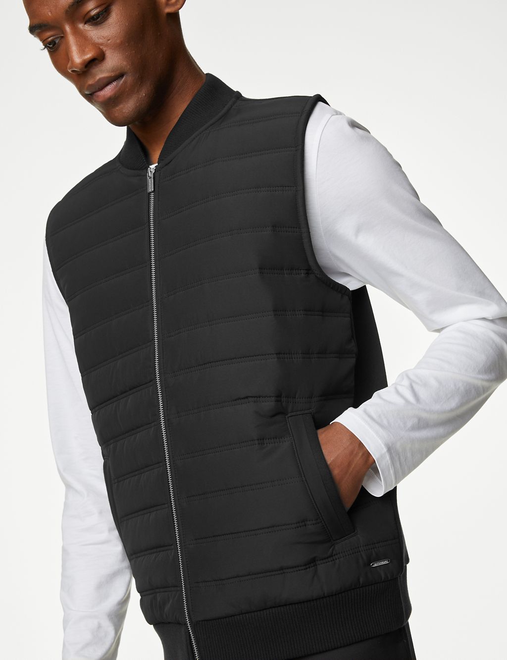 Cotton Blend Quilted Gilet 7 of 7