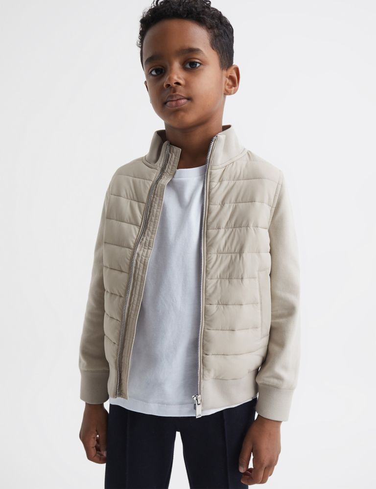 Cotton Blend Quilted Jacket (3-14 Yrs) 1 of 5
