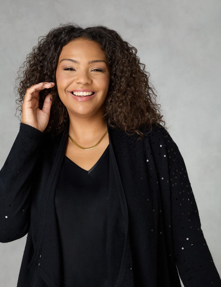 Cotton waterfall cardigan sale