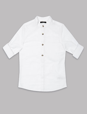 Cotton Blend Shirt (3-14 Years) Image 2 of 3