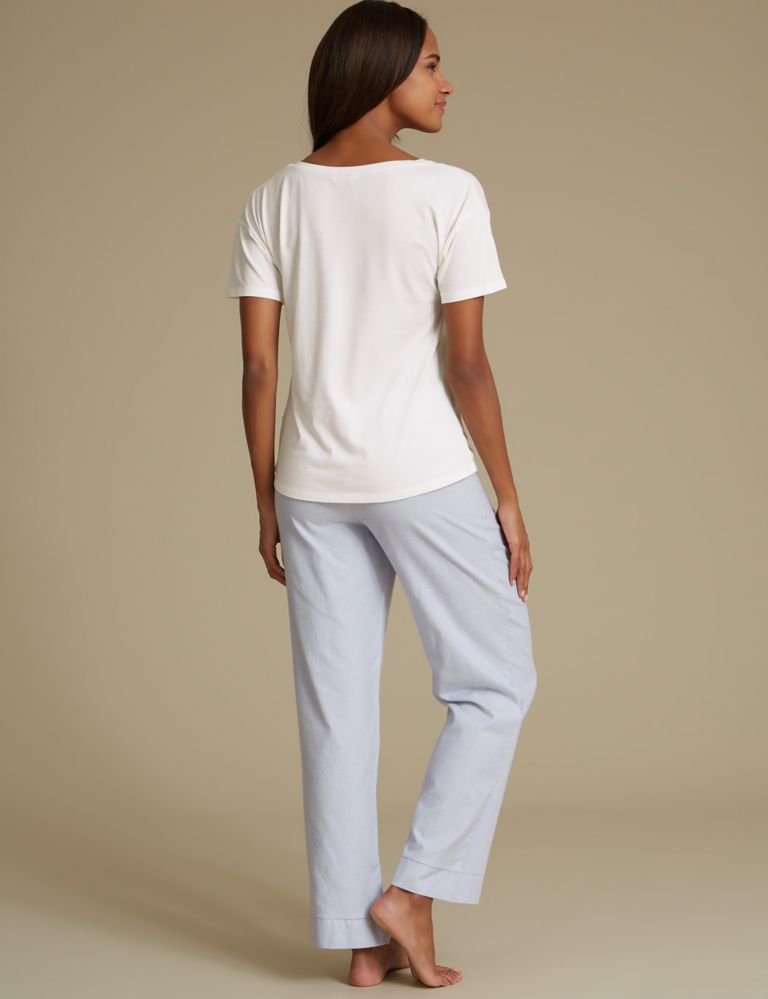 Cotton Blend Short Sleeve Pyjama Set 3 of 6