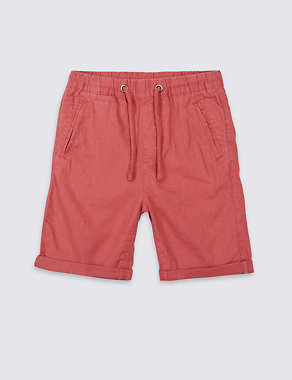 Cotton Blend Shorts (3-14 Years) Image 2 of 4